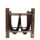 Vintage Brass and Canvas Magazine holder 1970s France