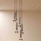 Large mid-century cascade chandelier in chrome