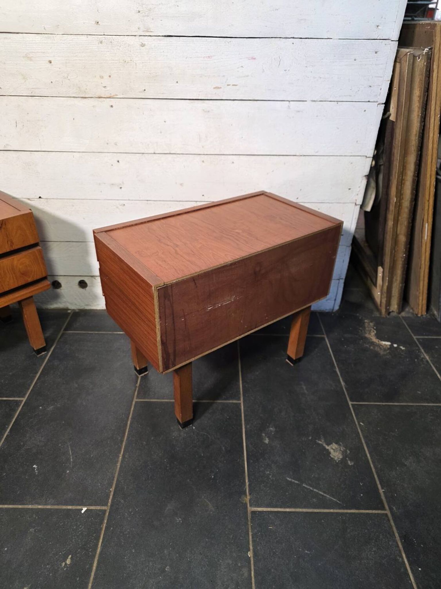 Pair of Scandinavian teak bedside tables from the 1960s.