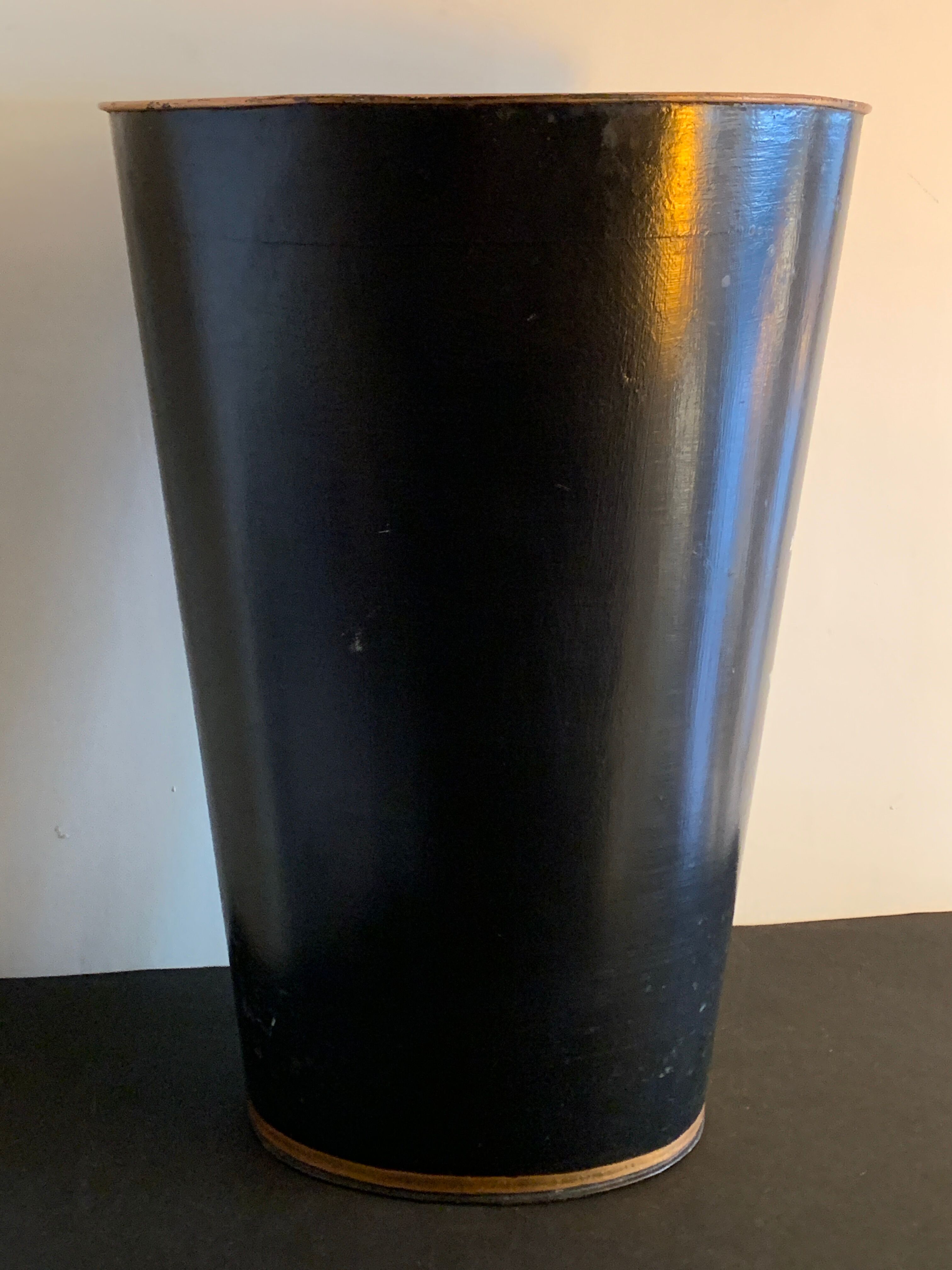 Napoleon III painted sheet metal umbrella or paper basket