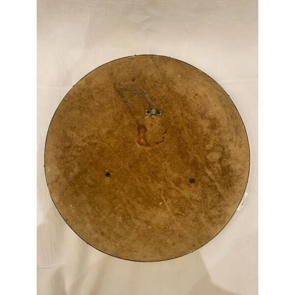 Miroir soleil en pâte de verre et laiton, années 60