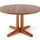 Danish round 2x extendable dining table 'Sindal' - teak