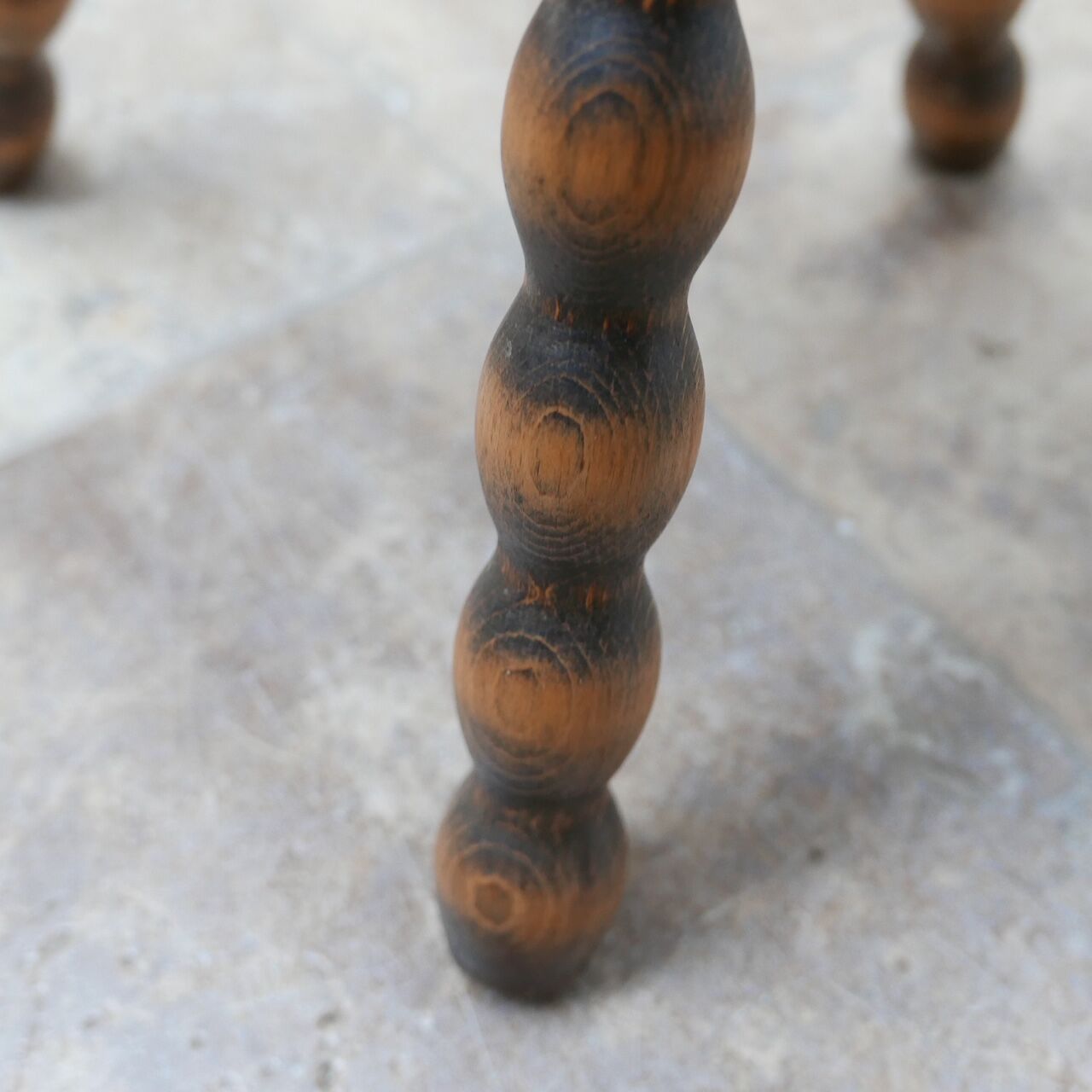 French mid-century bobbin stool