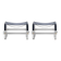 Wanderlust footrest pair, blue with silver steel.