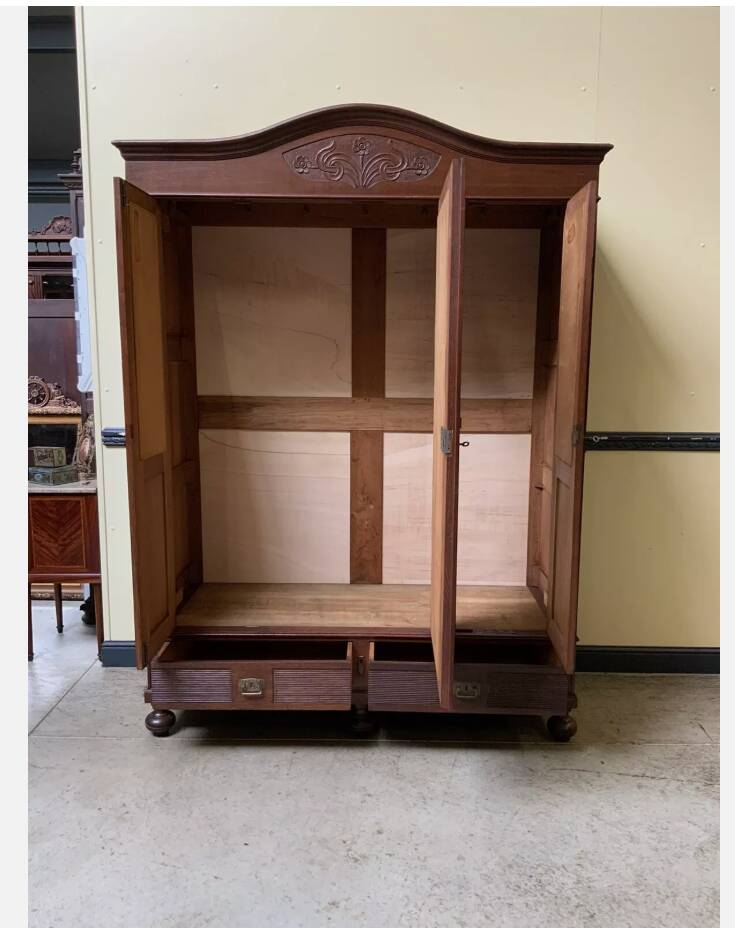 Antique Art Nouveau wardrobe