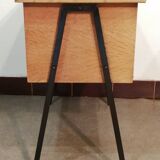Scandinavian worker / bedside table in wood and metal from the 50s-60s