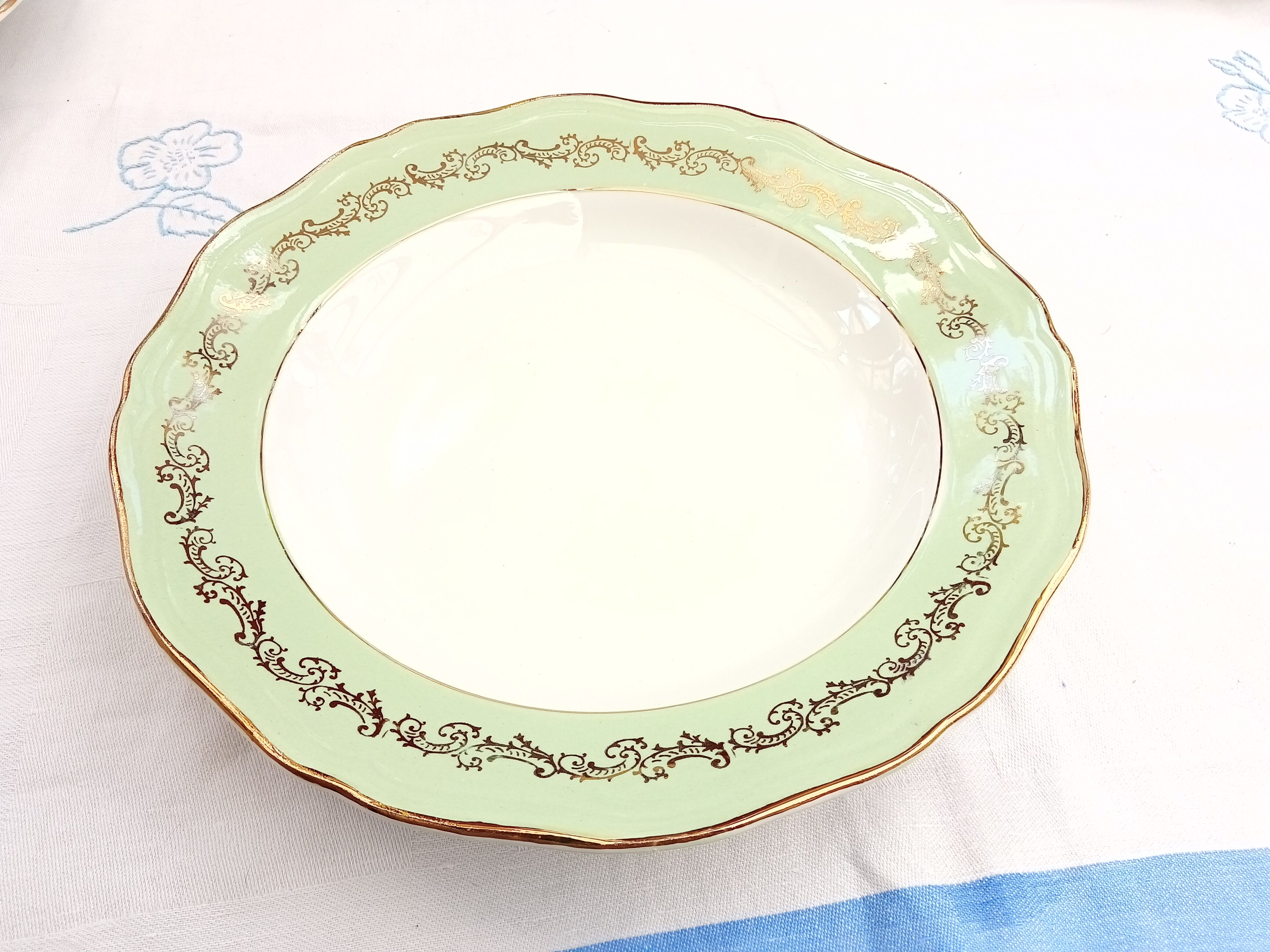 6 old hollow plates L'Amandinoise