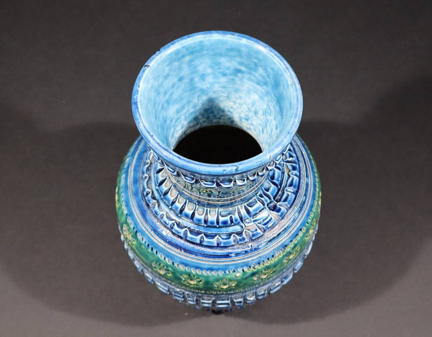 Vintage Bitossi Rimini Blue Vase by Aldo Londi