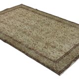 One-of-a-kind turkish handwoven vintage rug - rustic vintage charm 284x 161