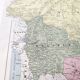 Old map of South America Brazil Bolivia Paraguay 43x43cm from 1950