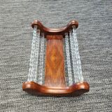 Wooden and crystal basket: Art Deco