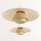 PH 4/3 vintage pendant lamp Poul Henningsen, set of 2, Louis Poulsen, Denmark, 1970s