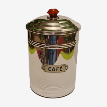 Vintage chrome copper coffee pot