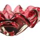 Vintage Red Murano Glass Fruit Bowl Organic 23cm