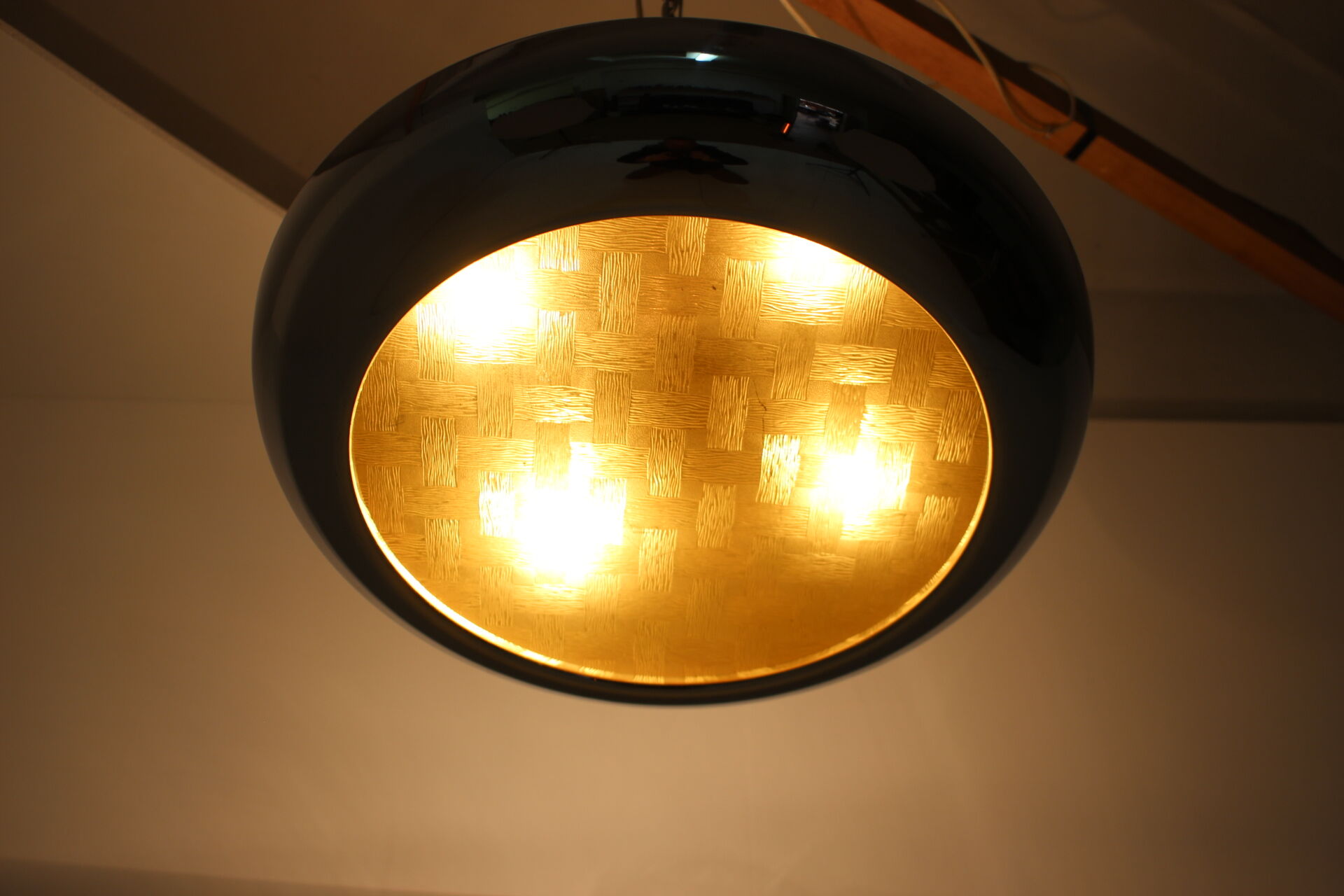 Bauhaus ufo pendant by josef hurka for napako, 1940's