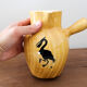 Ceramic coffee set imitation wood Grandjean-Jourdan Vallauris