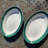 Set of two serving dishes Digoin and Sarreguemines