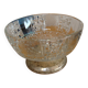 Art Deco crystal and metal fruit bowl
