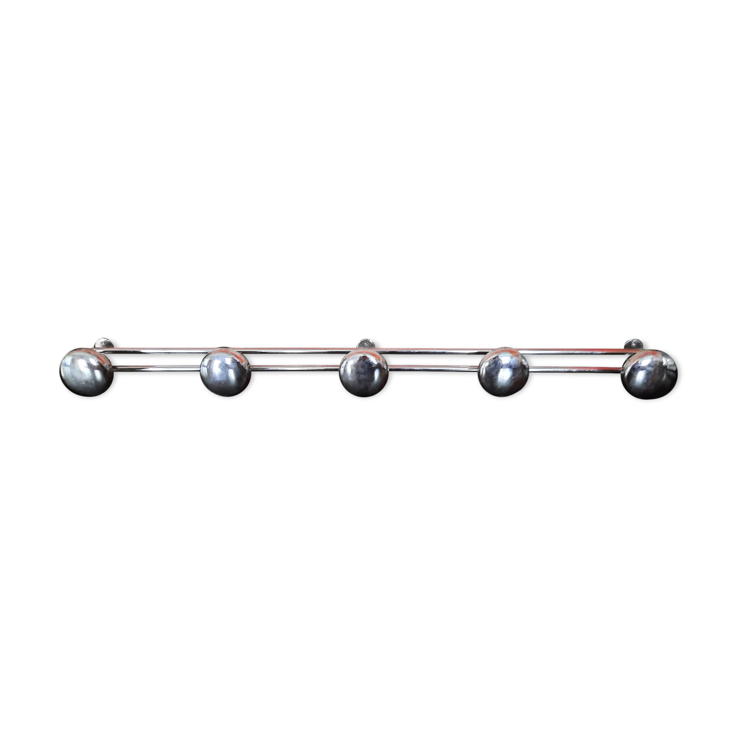 Chrome metal coat rack
