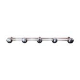 Chrome metal coat rack