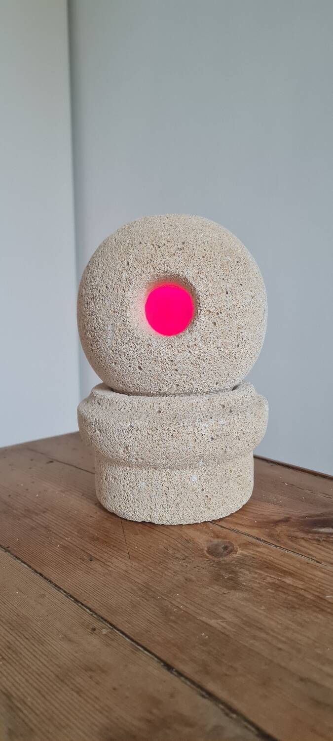 Table lamp in reconstituted stone 1970