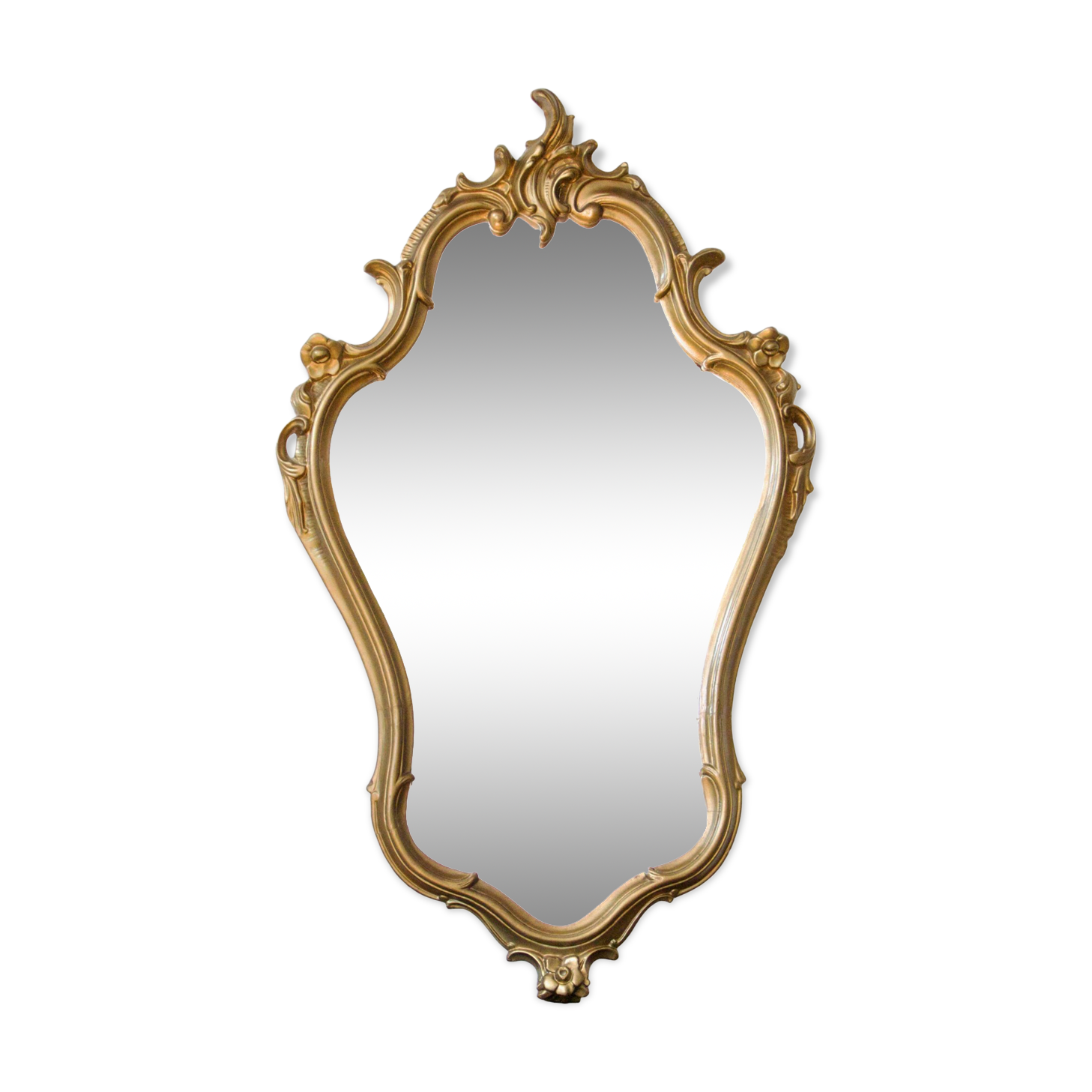Large Louis XV rocaille gilded mirror