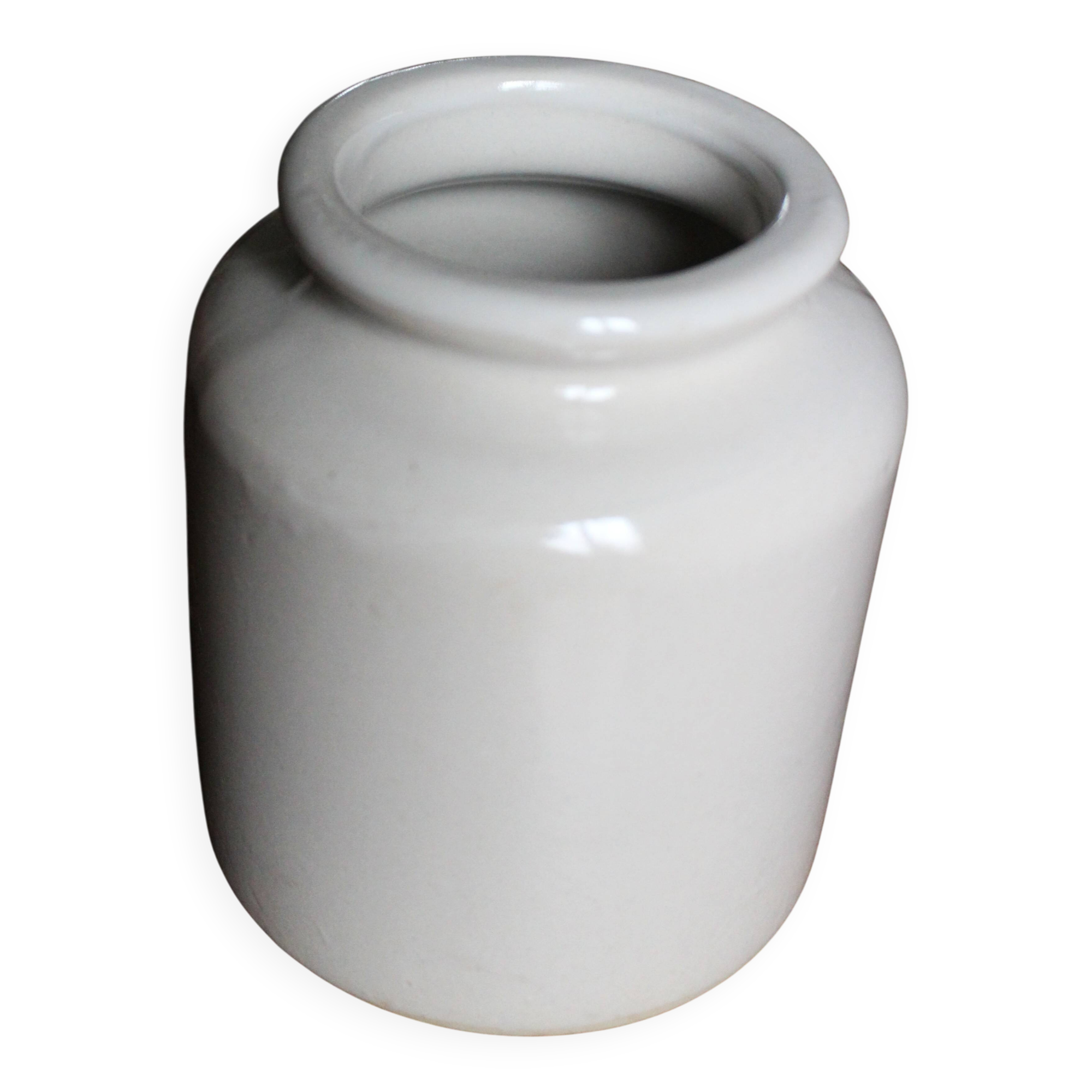 Glazed stoneware vase pot Lab-Lagny vintage