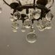Vintage italian light pendant with murano glass drops