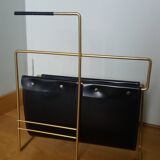 Modernist magazine rack in the style of Jacques Adnet