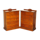 Paire de commodes vintage en acajou flammé