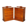 Paire de commodes vintage en acajou flammé