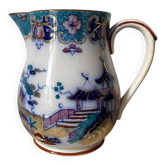 Pichet ancien Sarreguemines polychrome décor Assie