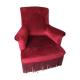 Fauteuil style Napoleon III en velours grenat
