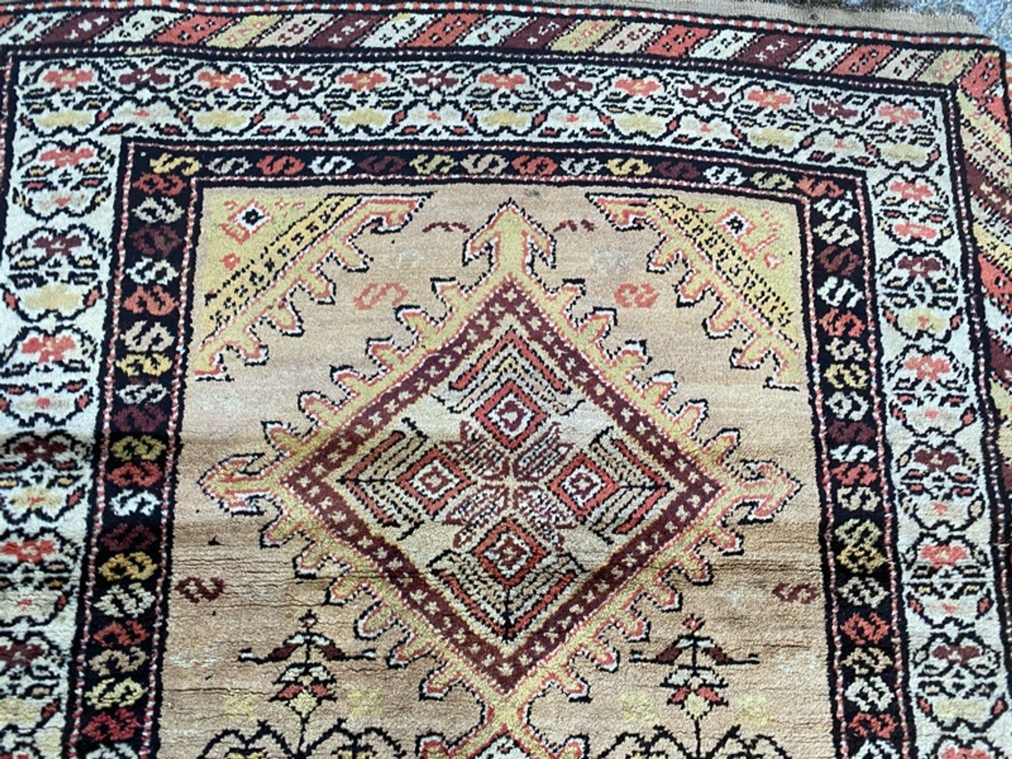 Ancient Persian Kurdish carpet for corridor 108x352 cm