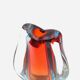 Large Sculptural Sommerso Vase Murano Flavio Poli Seguso Vetri d'Arte