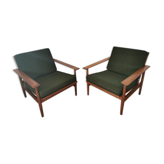 Set de 2 fauteuils modèle "Svanette" d'Ingmar Relling pour Ekornes 1960