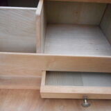 Scandinavian oak sewing basket