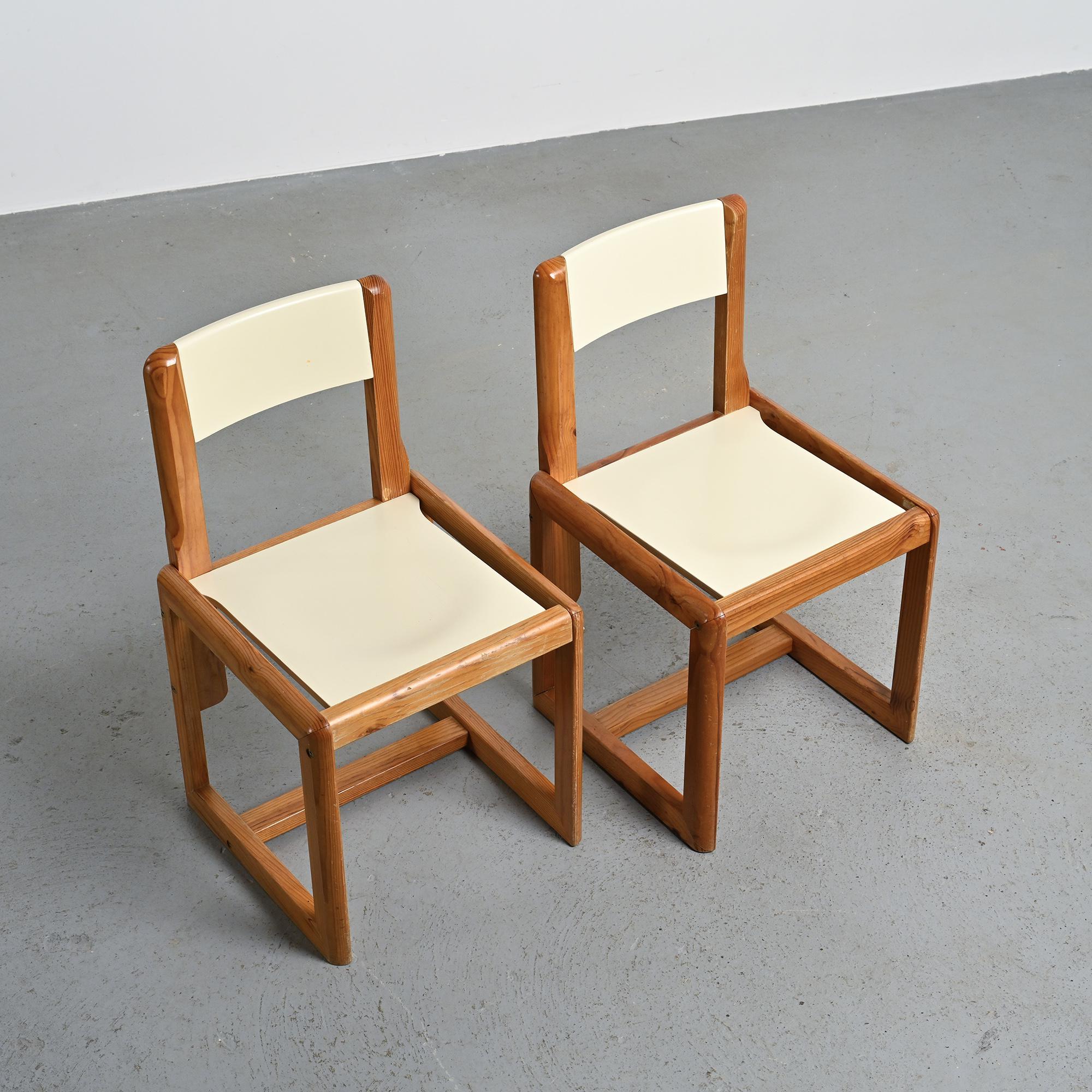 André Sornay: pair of chairs, France circa 1960