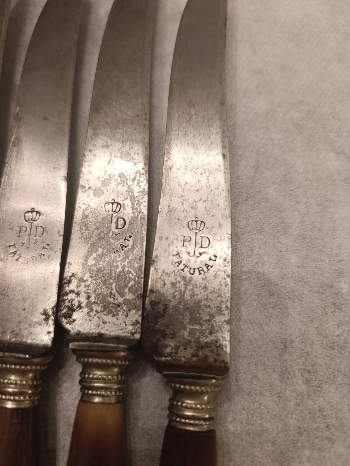 Knife with a horn handle