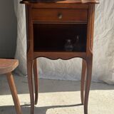Classic wooden bedside table with drawer