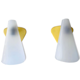 Pair of cone wall lamps 50s