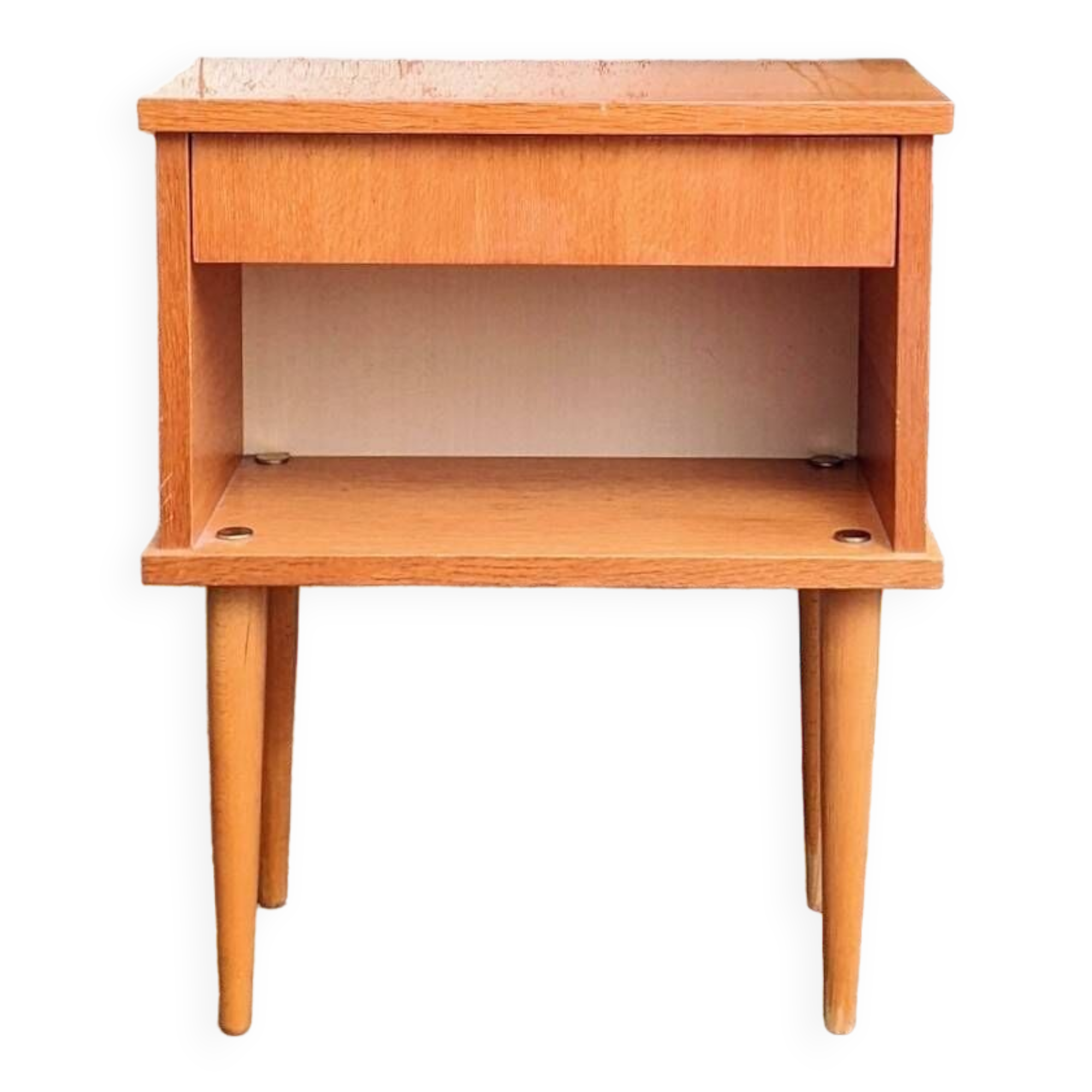 1960s spindle foot bedside table
