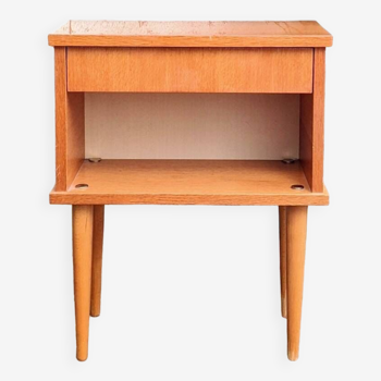 1960s spindle foot bedside table