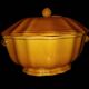 Covered vegetable dish Proceram Art Faience Provence ochre – 1970s Rare