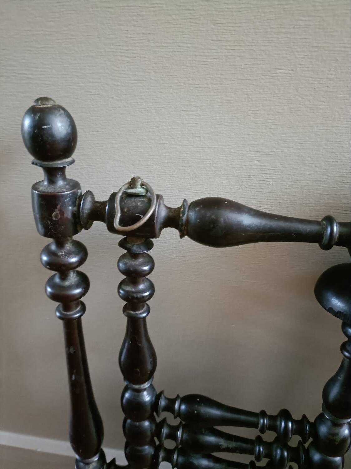 Napoleon III style wall-mounted coat rack