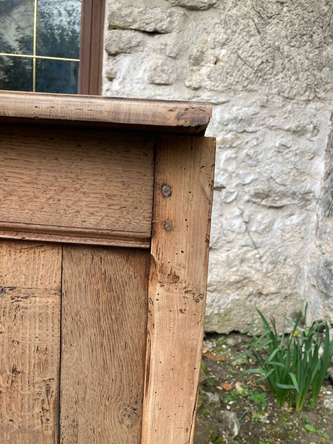 Antique wooden confit pot.