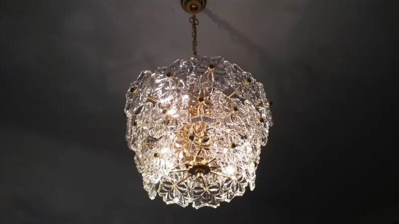 Glass Chandelier Kinkeldey, 1970s