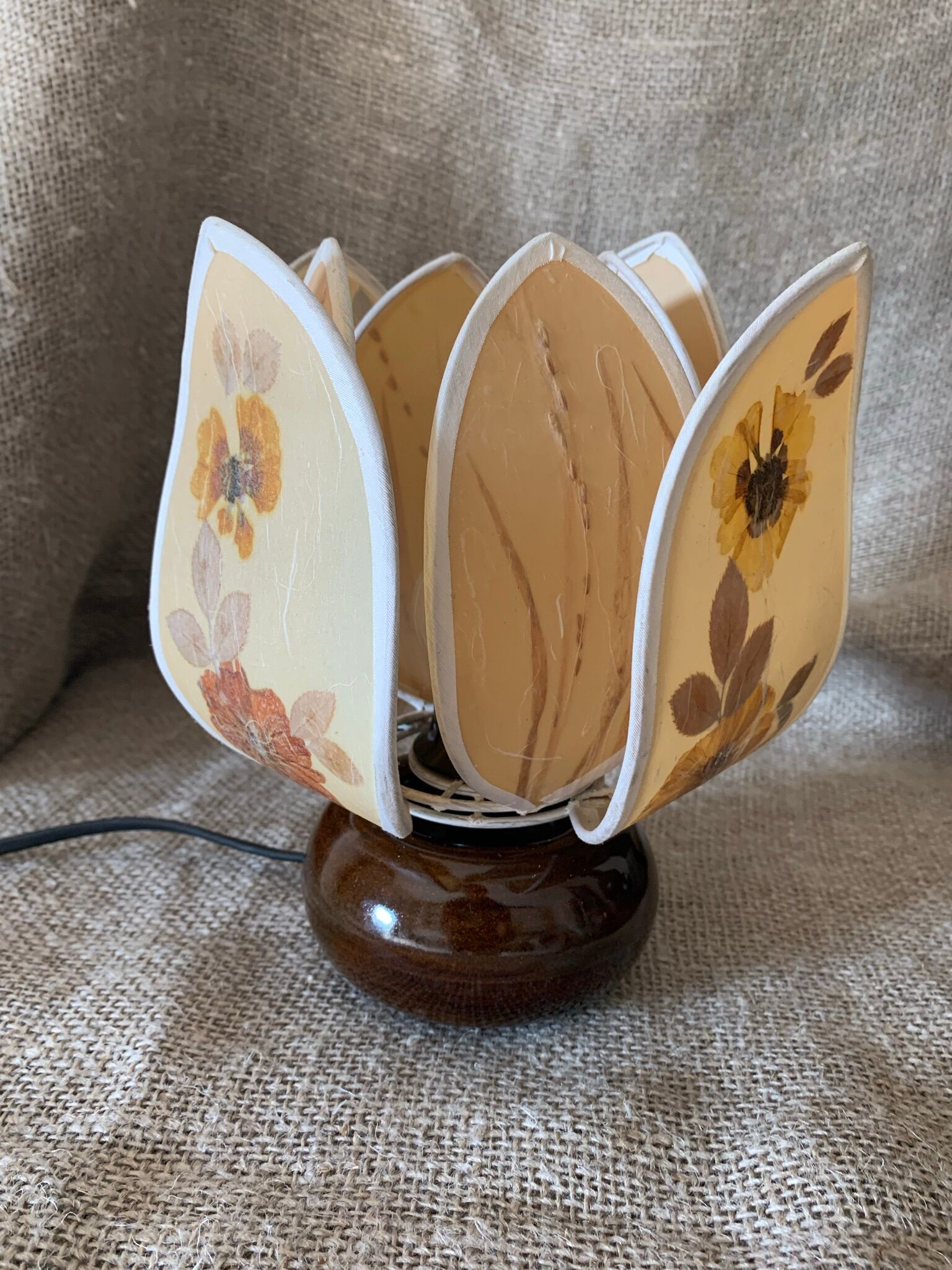 Vintage stoneware lamp