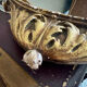 Antique gilded mirror decorated with an eagle