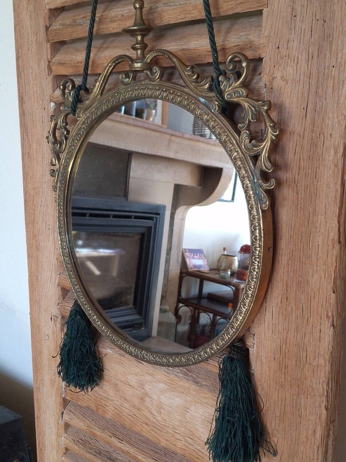 Miroir style victorien en bronze, d'epoque